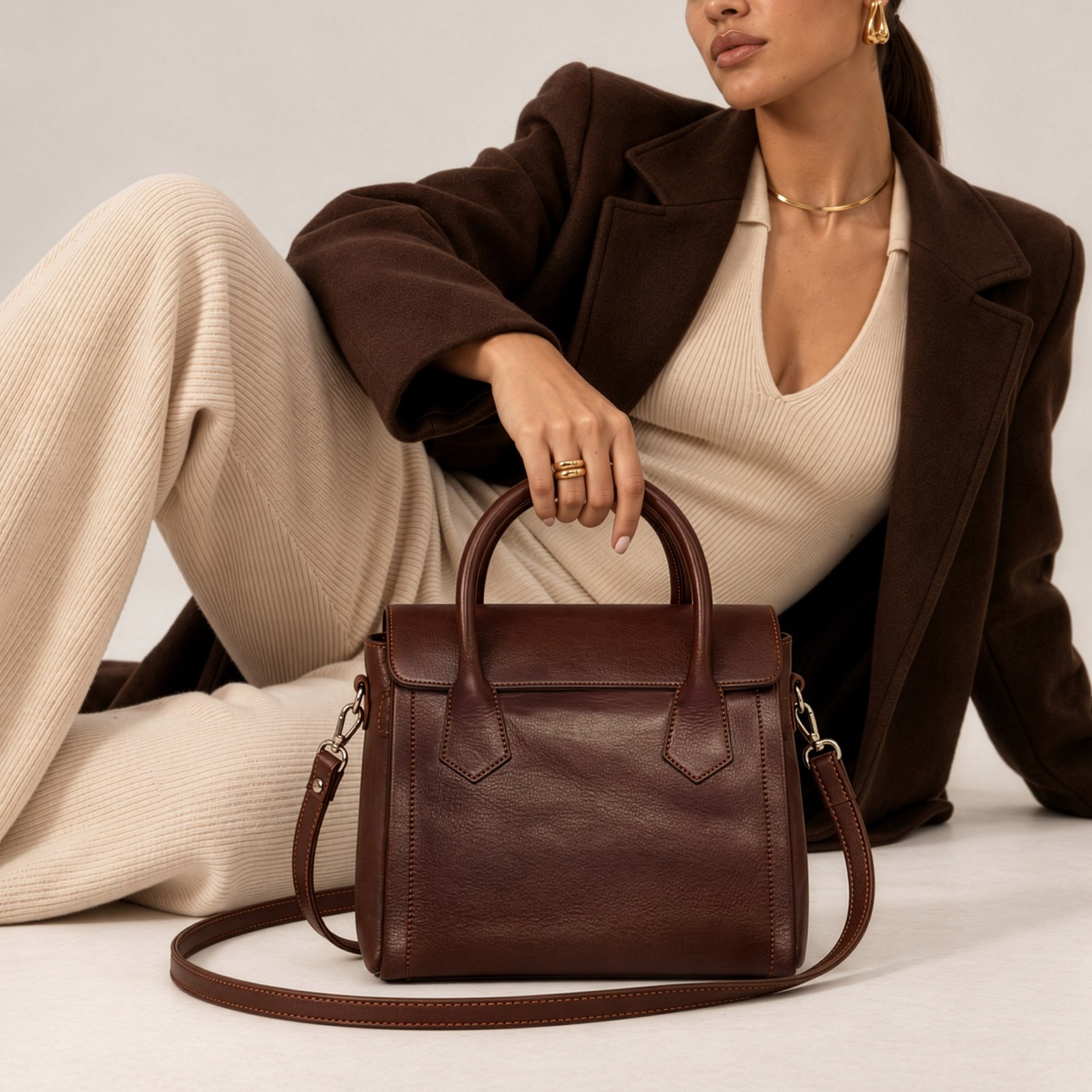 Minitotebag "Compacta" Zorzal - Chocolate - Image 9
